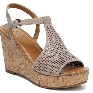 FRANCO SARTO CLINTON 2 WEDGE SANDAL Sz 7